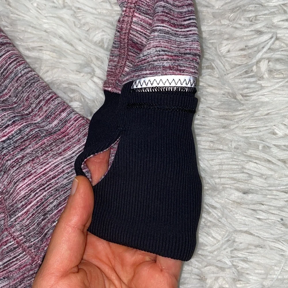 Lululemon Runderful 1/2 Zip Space Dye Camo Berry Rumble Multi / Black